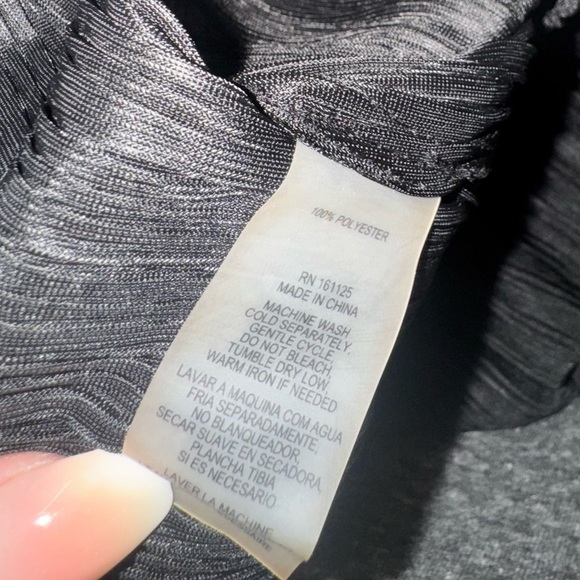 NWT Milano Black Palazzo Wide Leg Pleated Accordion Pants size Large - Picture 4 of 9